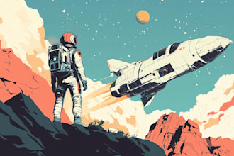 create star wars and sci fi illustration
