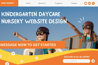 build kindergarten childcare daycare preschool nursery education website