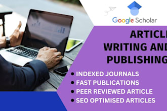 write and publish your journals in a peer reviewed articles