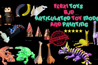 sculpt 3d articulated flexi toys, 3d toy, 3d dragon model for printing in stl