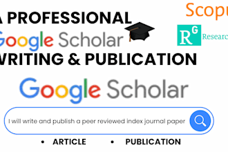 write and publish a peer reviewed index journal paper in google scholar, scopus