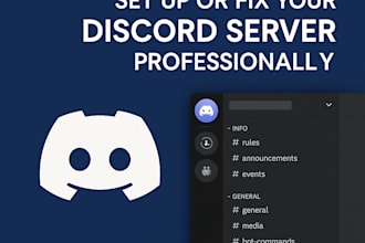 set up or fix your discord server professionally