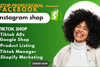 do tiktok shop setup facebook shop instagram shop shopify dropshipping marketing