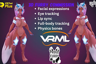 do custom vrchat avatar or vtuber model furry nsfw avatar vseeface game model