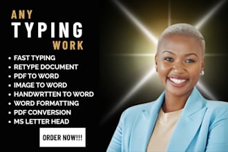 do fast typing rewritting retype scanned document word formatting PDF conversion