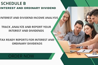schedule b filing for interest and dividends