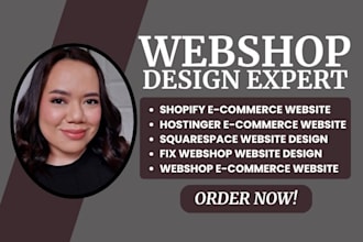 fix design ecommerce webshop squarespace hostinger wordpress elementor website