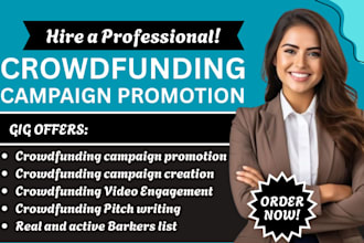 promote your kickstarter or gofundme campaign to real backers
