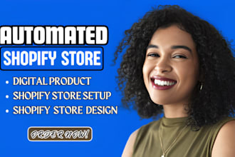 build automated one product shopify store, shopify dropshipping website, shopify