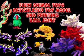 sculpt 3d flexi toy articulated model for printing, 3d bjd, 3d figure with stl