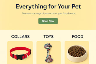 build and design a pet shopify store for cats, dogs and dropshipping