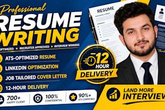 deliver 12 hours professional resume maker and tech CV writing service