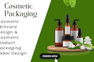 label design for cosmetics, skincare products, and custom packaging solutions