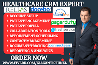 setup healthcare CRM relias docebo talentlms pagerduty freshservice connecteam