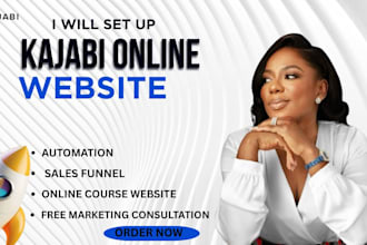 kajabi website, thinkific, online course website podia