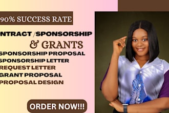 assist to design wining sponsorship proposal letter or design grant request