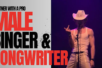 sing and record male pop, edm, rnb, or rock vocal, singer