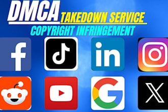 takedown negative defaming content from reddit,tiktok,google,fb,yt,ig,x via dmca