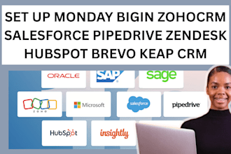 set up monday bigin zohocrm salesforce pipedrive zendesk hubspot brevo keap crm