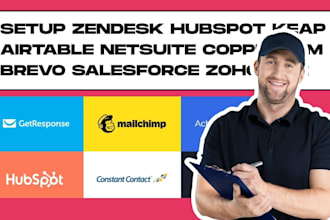 setup zendesk hubspot keap airtable netsuite coppercrm brevo salesforce zoho CRM