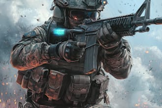 draw detailed military characters for you