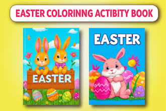 create kids coloring book and adult coloring book, coloring book cover for KDP