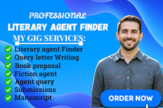 get top literary agents for your nonfiction, fiction, children book, screenplay
