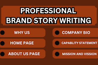 write about us home page brand story capability mission and vision statement