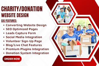 design charity website crowdfunding fundraising donations nonprofit website