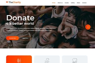 design a donation and nonprofit wordpress website