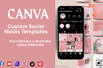 design stunning canva templates, social media ads, or anything as an expert