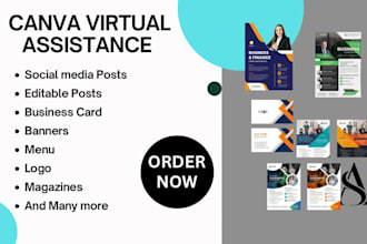 be your personal canva virtual assistant for stunning design social media managt