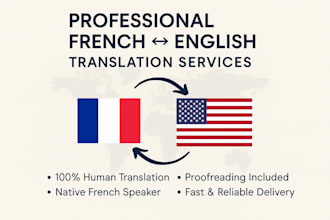 translate manually english to french and french to english, no ai