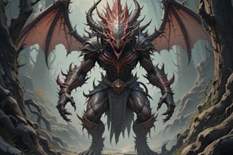design game concept art or monster environment for 2d dnd