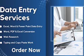 do urgent data entry typing work job, web research