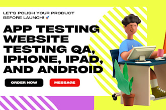 do testing,QA,iphone,ipad,and android user testing, app testing and website mvp