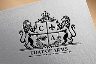 design custom coat of arms heraldic emblem family crest logo