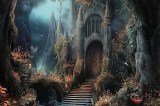paint semi realistic fantasy art