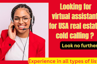 be your virtual assistant for usa real estate cold calling