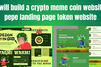 build a crypto meme coin website pepe landing page token website