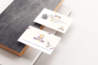 custom business card design with qr code
