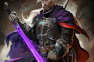 draw fantasy dnd art, monster character, game art, sheet, and dnd party