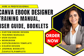 design canva ebook booklet training manual kdp journal planner book cover design