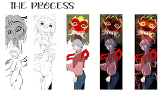 draw webtoon comic for 5 dollars