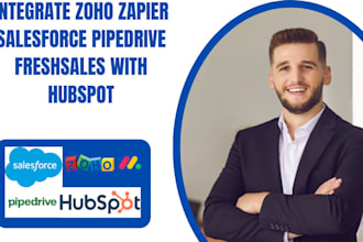 integrate zoho, zapier, saleforce, pipedrive, freshsales with hubspot