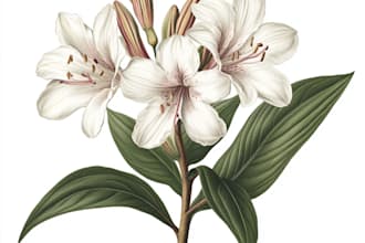 paint botanical illustration of plants, fruits, flowers,