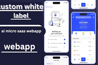 build custom white label ai micro saas webapp, desktop ai software, smart robot