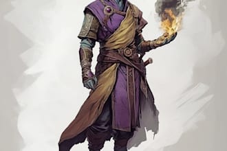create a d and d character art and dnd art