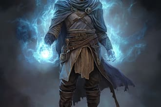 create a amazing d and d character art illustration