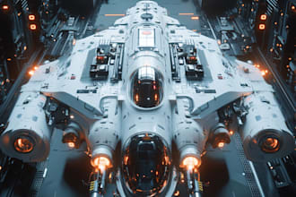 draw vehicle and spaceship concept art for you